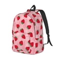 thumbnail image 2 of Balery Strawberry Vintage Canvas Backpack for Men and Women - Large Capacity, Durable Travel Laptop Bag for School, Work, Hiking, and Outdoor Activities, 2 of 7