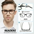 thumbnail image 5 of OCCI CHIARI Reading Glasses for Men, Durble Spring Hinges Readers 1.0 1.25 1.5 1.75 2.0 2.25 2.5 2.75 3.0 3.5 (Black, 2.00), 5 of 7