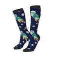 thumbnail image 2 of Balery Astronaut Dinosaur and Space Printed Novelty Socks Men's Women's Crew Socks Sports Socks Knee High Socks Cotton Socks Quirky and Cool Socks, 2 of 9