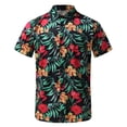 thumbnail image 4 of Camisa hawaiana para hombre, informal, holgada, playera, con solapa y botones Pompotops  oipoqjl44653, 4 of 7