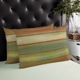 thumbnail image 3 of Waterproof Outdoor Throw Pillows with Inserts 12"x20" Set of 2, Sage Green Brown Soft Decorative Pillowcases for Couch Bedroom, Country Vintage Ombre Wooden Grain Pillow Covers for Sofa Living Room, 3 of 8