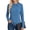 Blue, variant on MOYIKO Business Casual Tops for Women Long Sleeve Shirts Twist Knot Mock Neck Slim Fit T-Shirts Green Size L