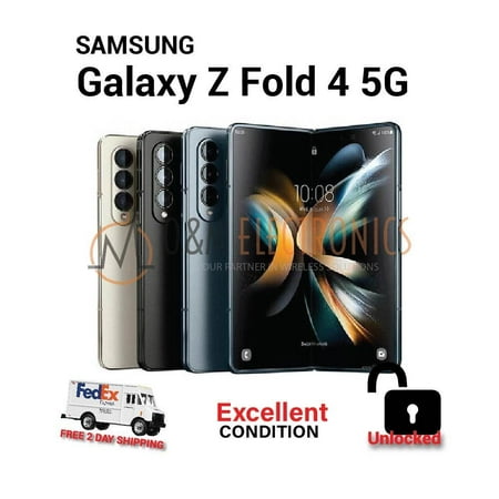 Samsung Galaxy Z Fold 4 5G SM-F936U1 512GB Black (US Model) - Factory Unlocked Cell Phone - Excellent Condition