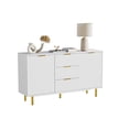 thumbnail image 2 of Ataucjin Sideboard Buffet Cabinet with Storage, 55‘’ Kitchen Storage Cabinet with 2 Doors and 3 Drawers, Modern Wood Coffee Bar Table for Dining Room, White, 2 of 6