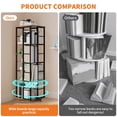 thumbnail image 2 of 4-Tier Rotating Bookshelf, Freestanding Corner Bookshelf, 360° Spinning Bookcase, Industrial Style Storage Rack Swivel Bookcase Corner Storage Organizer for Living Room, Bedroom, Study, 2 of 11