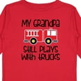 thumbnail image 4 of Inktastic Firefighter Grandpa Plays with Trucks Boys or Girls Long Sleeve Toddler T-Shirt, 4 of 5