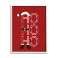 thumbnail image 4 of Ho-Ho-Ho Clever Red Santa Claus Outfit Typography Inspirational Graphic Art Framed Art Print Wall Art, 4 of 5