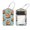 multicolored 5, variant on Carp Fish Wave Pattern Luggage Tags with Stainless Steel Loop, 2 Pack Luggage Tag Holders for Travel Luggage Baggage Identifier