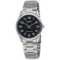 thumbnail image 1 of Reloj Casio MTP-V001D-1B estándar de acero inoxidable negro para hombre, 1 of 6