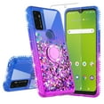 thumbnail image 3 of AT&T Radiant Max 5G Case / Fusion 5G Case / Cricket Dream 5G Case / Innovate 5G Case Ring Stand Liquid Glitter 360 Degree Protection Phone Case Cover w/Screen Protector - Purple/Blue, 3 of 6