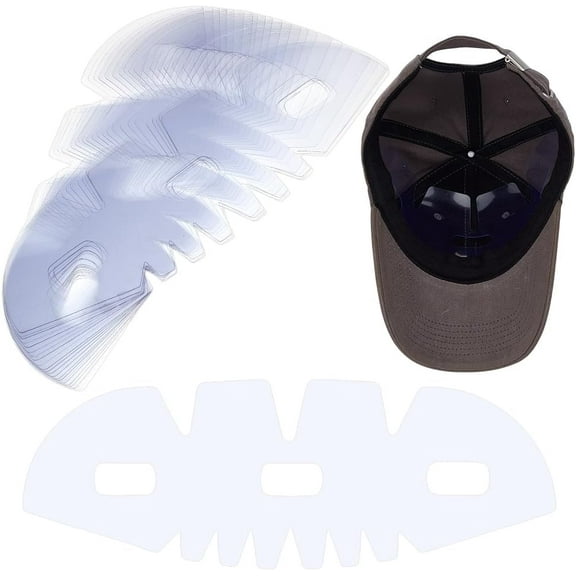 24 PCS Plastic Baseball Cap Insert Shaper Transparent Hat Brim Support Clear