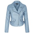 thumbnail image 1 of KOGMO Womens Double Breasted Faux Leather Zip Up  Jacket, 1 of 8