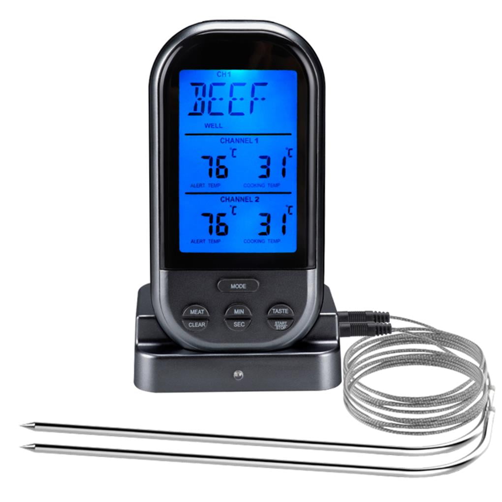 Digital Kitchen Probe Meat Thermometer Wireless Timing Alarming