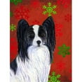 thumbnail image 1 of Carolines Treasures SS4712CHF Papillon Rouge Vert Flocon de Neige Vacances Noël Drapeau Toile Maison Taille, 1 of 4