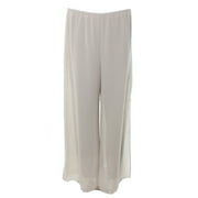 New 6933-2 Alex Evenings Champagne Womens Small Chiffon Dress Pants, Beige Small $69