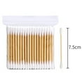 thumbnail image 5 of Walbest 1 Bag(100Pcs) Cotton Swabs Eco-friendly Highly Absorbent Wood Stick Swabs Disposable Beauty Makeup Swab for Home, 5 of 7