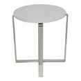 thumbnail image 5 of Home Square Rosa Round Marble Top End Table in White - Set of 2, 5 of 5
