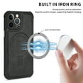 thumbnail image 6 of Magnetic Case for Apple iPhone 14 , Compatible with Magsafe PU Leather TPU Back Elegant Cover Slim Anti-Scratch Shockproof Case Cover for iPhone 14  - Black, 6 of 9