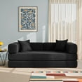 thumbnail image 5 of YINIX 78,6" Convertible Sofa Couch with 2 Pillows, Sleeper Sofa Bed for Living Room, Small Spaces, Black, 5 of 10