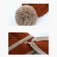 thumbnail image 4 of Cheers.US 3Pcs/Set Beanie Pompom Neck Warmer Scarf Set Women Winter Hat Outdoor Riding Buttons Pompom Knitted Hat Face Cover Neck Scarf Set, 4 of 5