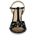 thumbnail image 6 of Journee Womens Valry Woven T-Strap Stiletto Dress Sandals, Widths Available, 6 of 9