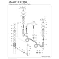 thumbnail image 6 of Kingston Brass KS4468NX Hamilton Widespread Bathroom Faucet with Brass Pop-Up, Brushed Nickel, 6 of 8