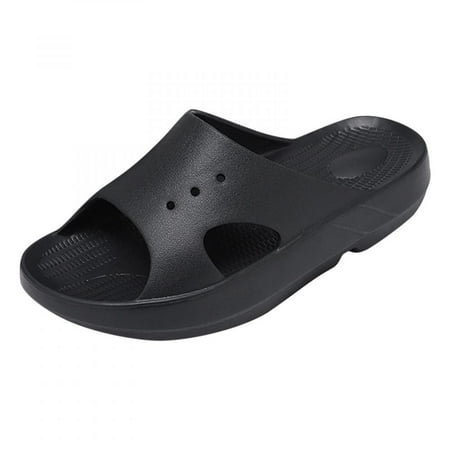 

Todqot Slippers for Women- Sandals Women Flat Summer Thick bottom Quick Dry Anti Slip Fuzzy Slippers Black 42