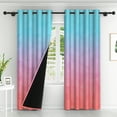 thumbnail image 5 of Lfeey Purple Floral Blackout Curtains for Living Room, Thermal Insulated Grommet Curtains, Purple, 52x63 inches, Set of 2, 5 of 6