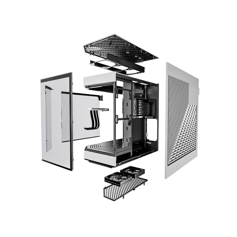 HYTE Y60 Modern Aesthetic Dual Chamber Panoramic Tempered Glass ATX  Mid-Tower Computer Gaming Case - Snow White - Micro Center