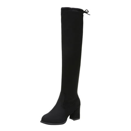 

TOYFUNNY Womens Long Boots High-Heeled Over-The-Knee Boots Autumn And Winter Shoes