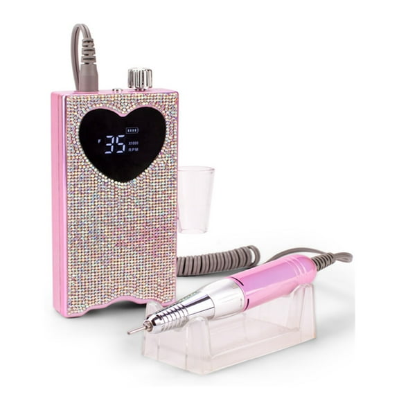 Heart Shape Electric Nail Drill, 35000RPM Nails Milling Cutter, Wireless Pedicure Grinder, Rechargeable Nail Drilling Machine ,Lightweight and Portable