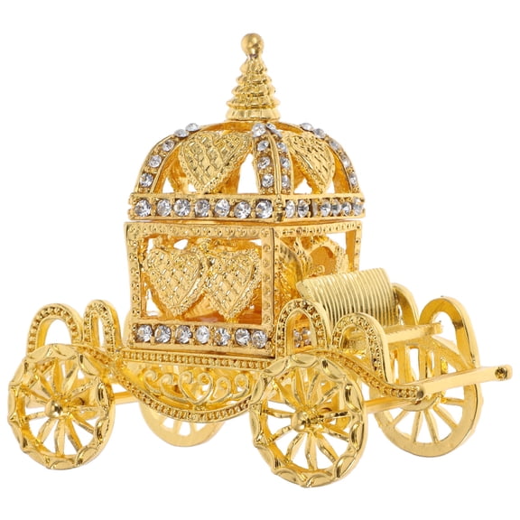 ELAYARD Vintage Carriage Trinket Box Jewelry Display Case Royal Carriage Style Women 1Pack