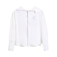 thumbnail image 3 of Bovxnpu Boys Girls Tops Lightweight Long Sleeve Zip Up Hoodie Jacket, Girls Thin Zip-Up Hoodie Sun Protection Jacket Hooded Shirt Pockets Running Outdoor 9 Years, 3 of 4