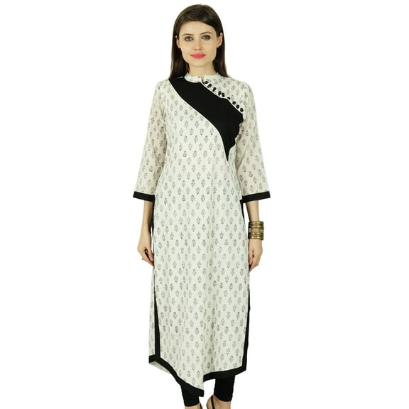 Phagun Floral Bollywood Kurta Women Ethnic Cotton Kurti Cotton Top Tunic Dress