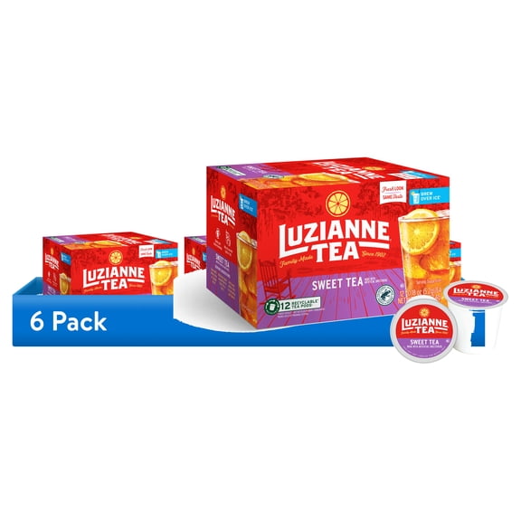 (6 pack) Luzianne Iced Sweet Tea Single Serve Pods, 12 Count