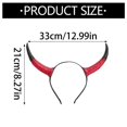 thumbnail image 3 of Kids Cattle Horn Headbands for Party Halloween Headwear for Music Festivals Photo Props for Halloween Photography White, 3 of 4