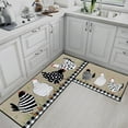 thumbnail image 3 of Rooster Kitchen Rugs and Mats Non Skid Washable Set of 2, Cartoon Farmhouse Chicken Kitchen Mats for Floor, Black White Kitchen Runner Rug, Vintage Kitchen Decor, 3 of 6