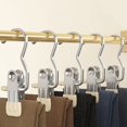 thumbnail image 6 of RBCKVXZ 2 PCS Hangers Clips, Laundry Hooks Hanging Stainless Steel Clothes Pins Portable Clip Hangers for Closet Travel Socks Pants Handbags Hats Boot Towels (Beige), 6 of 9