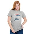 thumbnail image 5 of Love Faith Hope Christian Belief Women's Graphic T Shirt Tees Brisco Brands S, 5 of 6