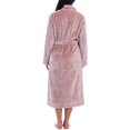 thumbnail image 3 of Women Plush Fleece Robe Long Warm Bathrobe Shawl Collar/Hood, 3 of 6