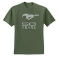 thumbnail image 2 of Wild Bobby, Ford Mustang Logo 50 Years Vintage Emblem, Cars and Trucks, Men Graphic Tee, Military Green, Large, 2 of 4