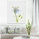 Croquis de Fleur Aquarelle Vert Blanc - Toile Florale Art Imprimer – image 1 sur 4