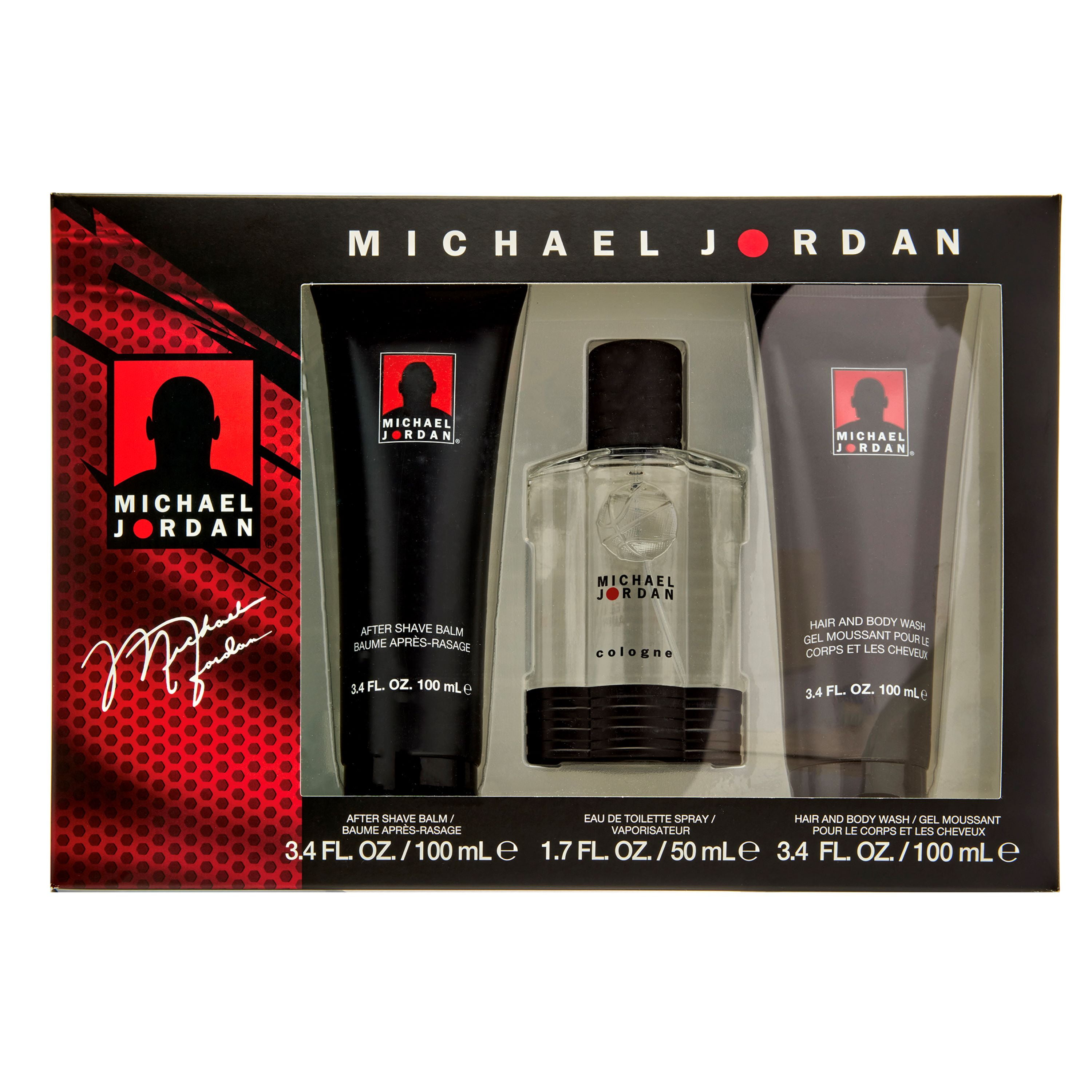 (55 Value) Michael Jordan Cologne Gift Set For Men, 3 Pieces