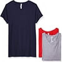 Marky G Apparel Short Sleeve V-Neck Solid T-Shirt (Women's) 3 Pack