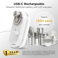 thumbnail image 3 of Kitchen Mama Mini Plus Rechargeable Electric Can Opener (White), 3 of 7