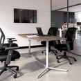 thumbnail image 2 of Scranton & Co Wood 72W Office Conference Table with Metal Base in Hickory, 2 of 6