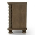 thumbnail image 3 of FOA Racha 6pc Natural Wood Bed Set - King+2 Nightstands+Chest+Dresser+Mirror, 3 of 26