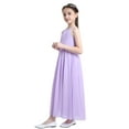 thumbnail image 7 of iEFiEL Girls Chiffon Scoop Neck Flower Girl Dress Wedding Bridesmaid Birthday Party Dress Lavender 14, 7 of 7