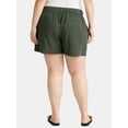 thumbnail image 5 of Terra & Sky Women's Plus Size Linen Blend Shorts, 5 of 5