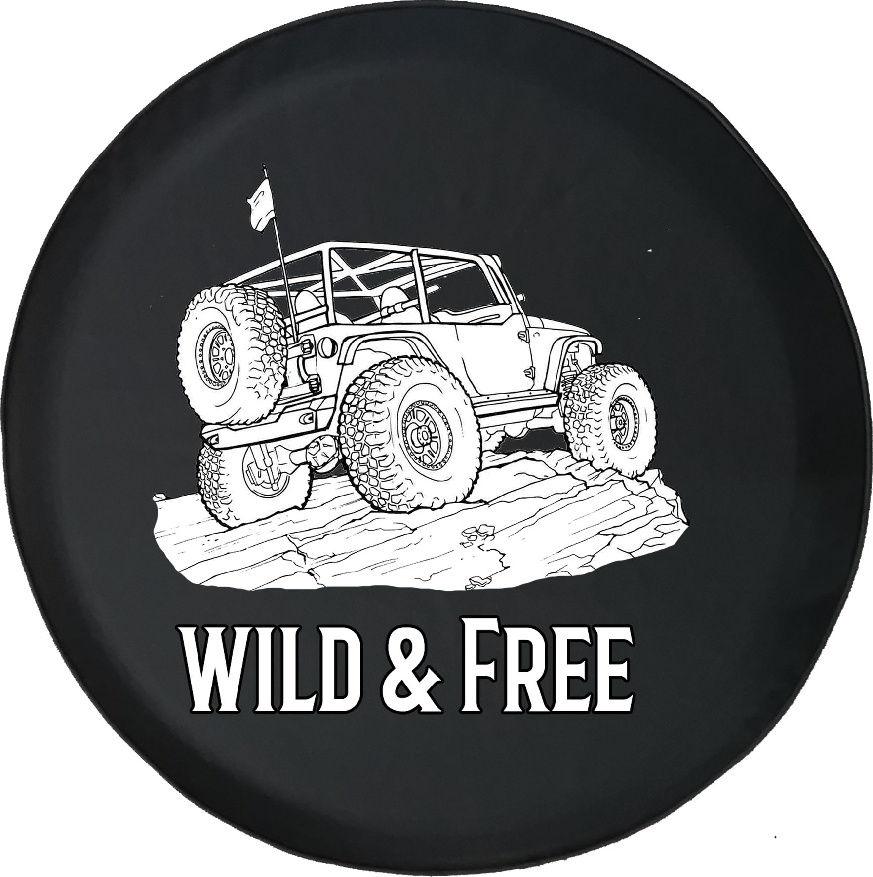 Black Tire Covers Tire Accessories for Campers, SUVs, Trailers, Trucks,  RVs and More Wild and Free Black 31 Inch